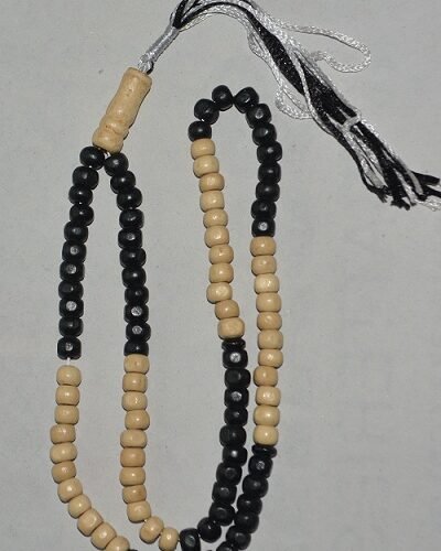 Black and White Tasbih 100 Beads