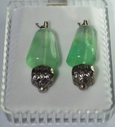 Fluorite Ear Rings of Energy & Wealth